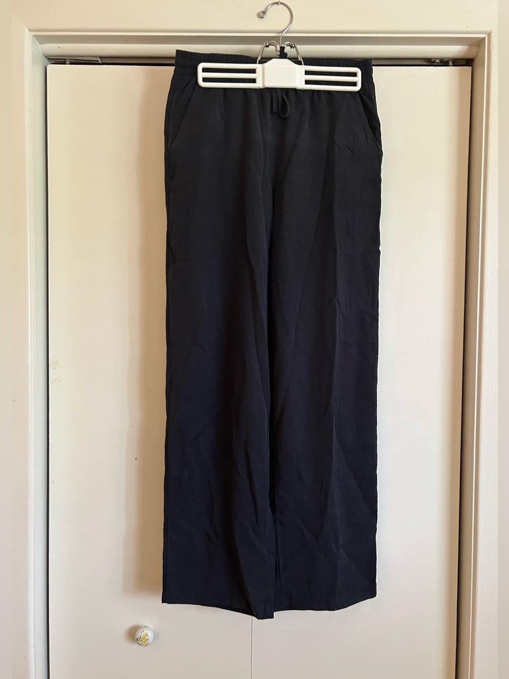 H&M Navy Wide-Leg Drawstring Pants